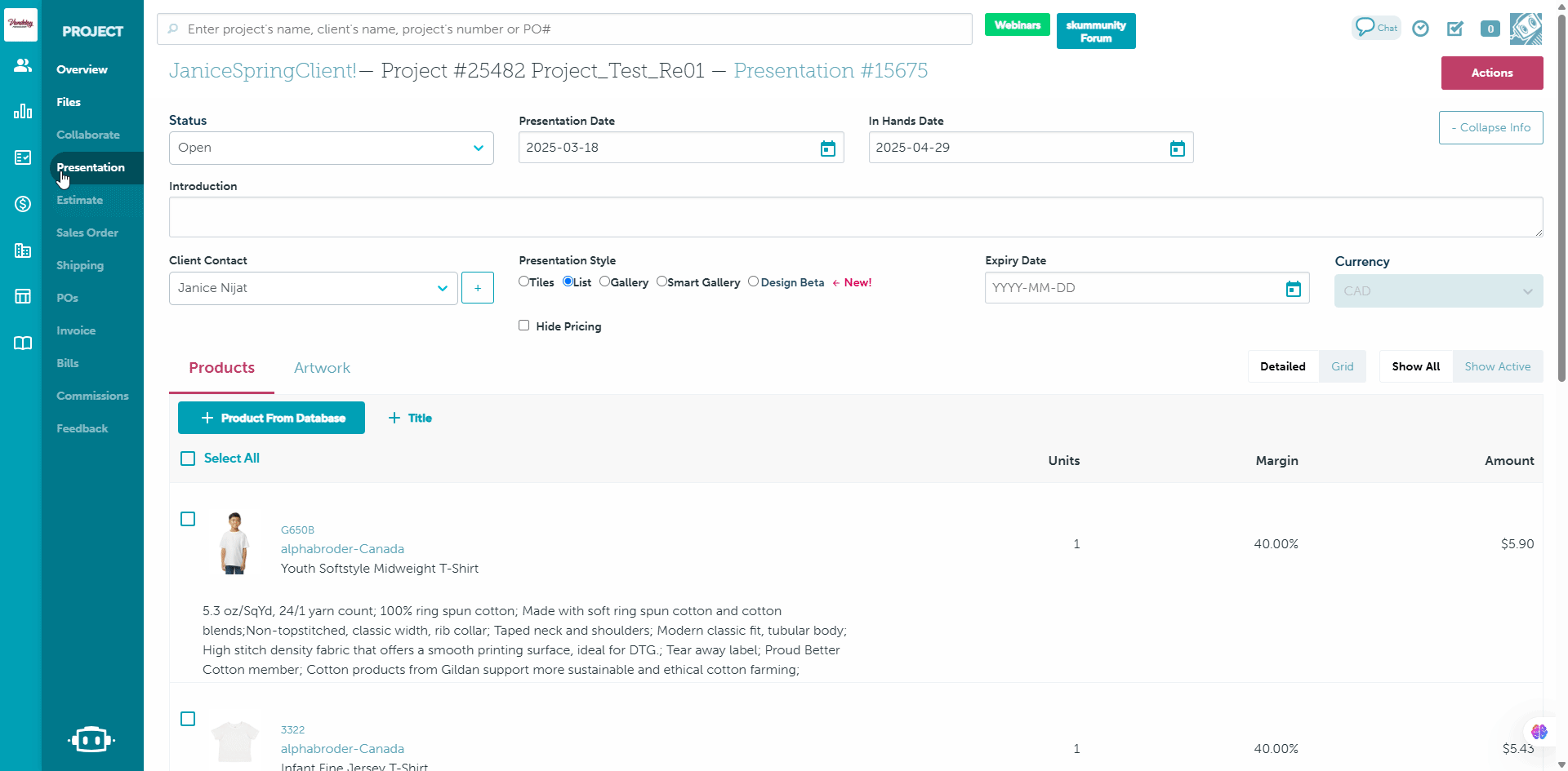 01_Bulk update margin on Presentations