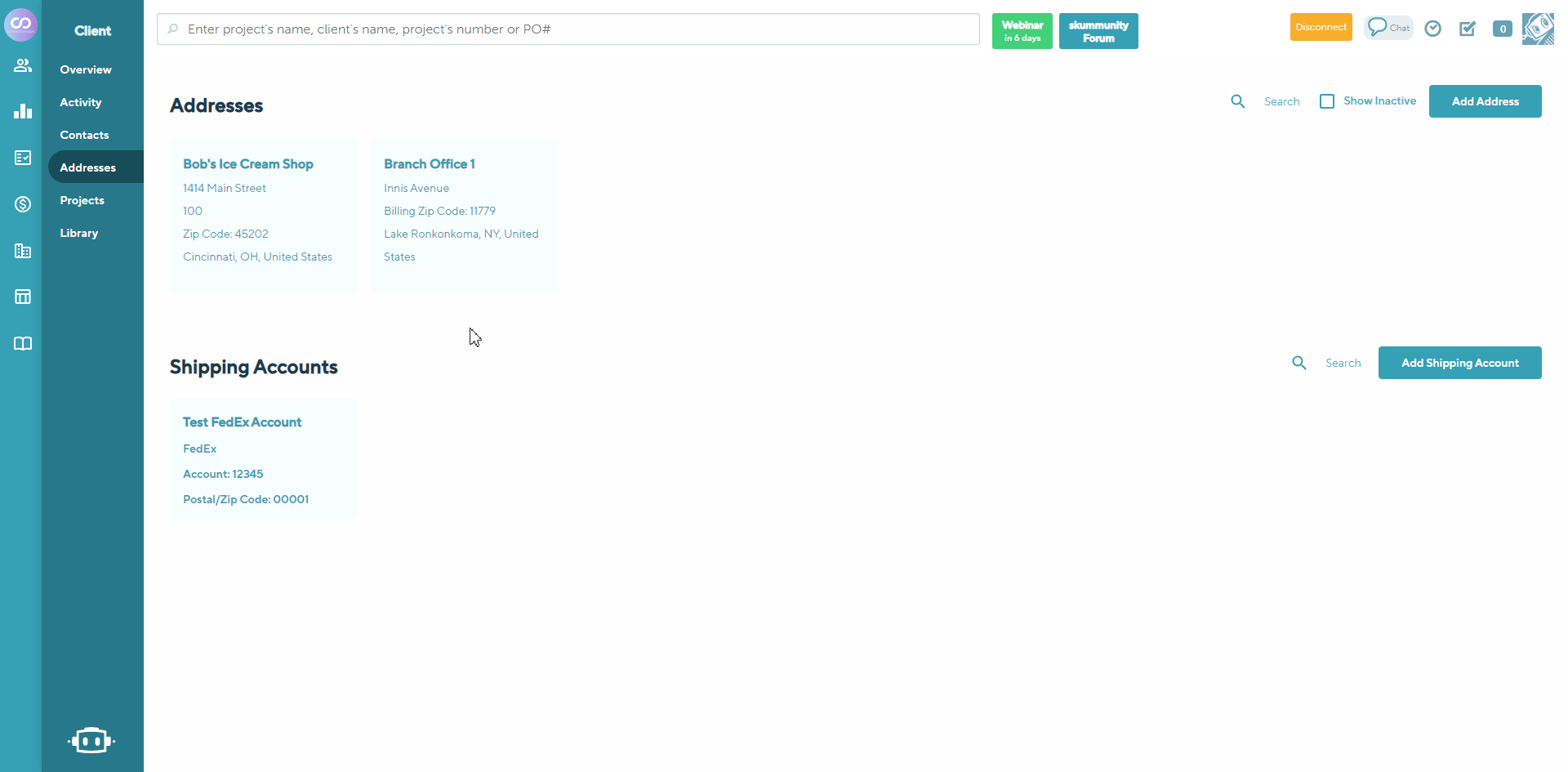 01_How to add a client address