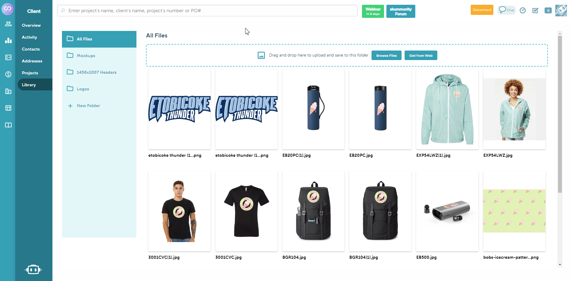 Download file from the client page