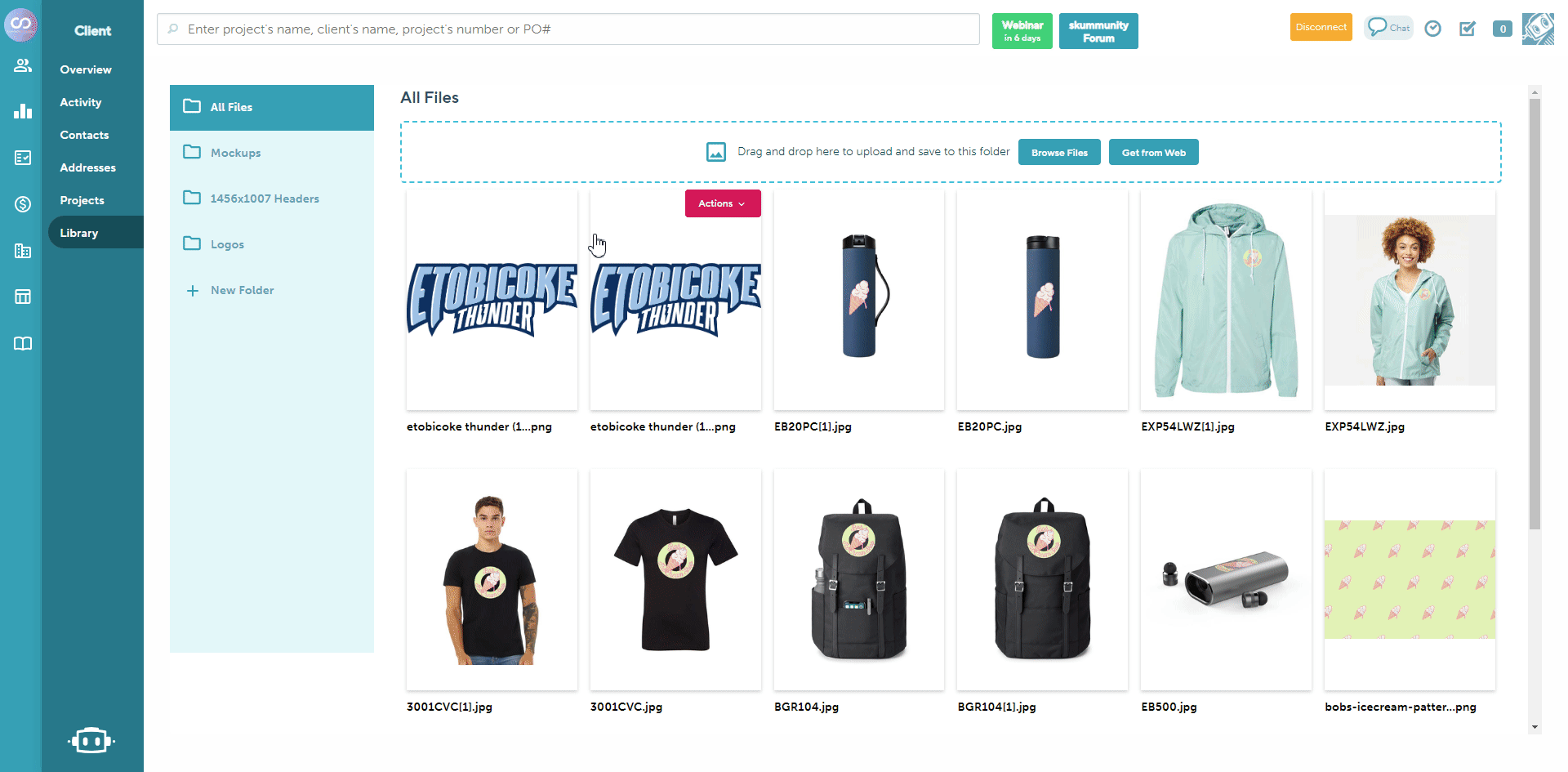 Organizing client files