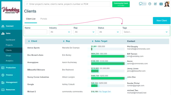 01_How to filter the client list