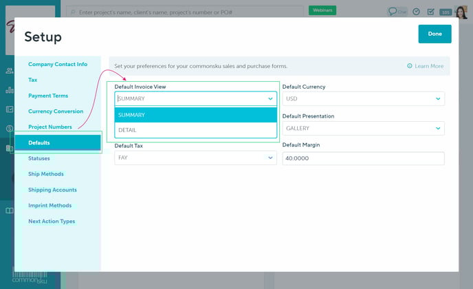 02_Default invoice view
