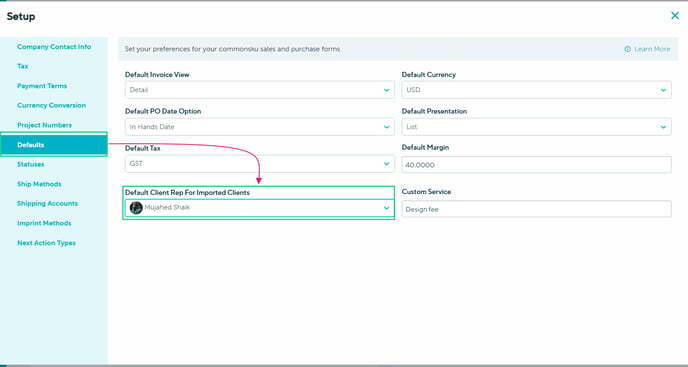 07_Default Client rep For Imported Clients