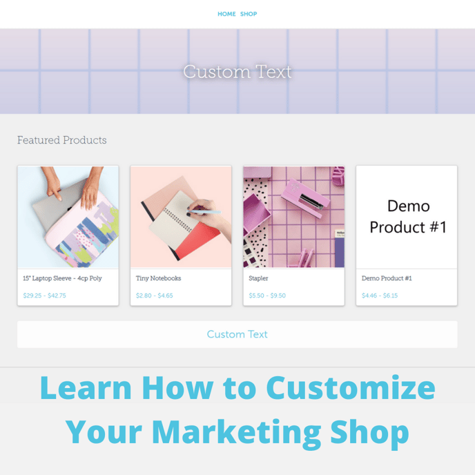 Instructional marketing shop