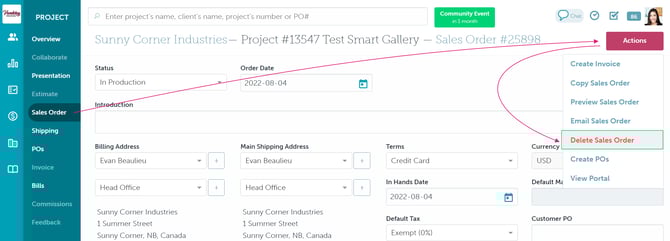 02_How do I delete a presentation, estimate, sales order, or invoice