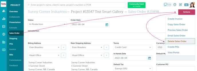 02_How do I delete a presentation, estimate, sales order, or invoice