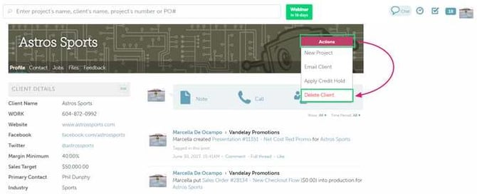 02_How to delete a client