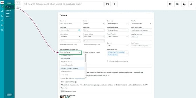 03_To assign a chatbot to a shop-1