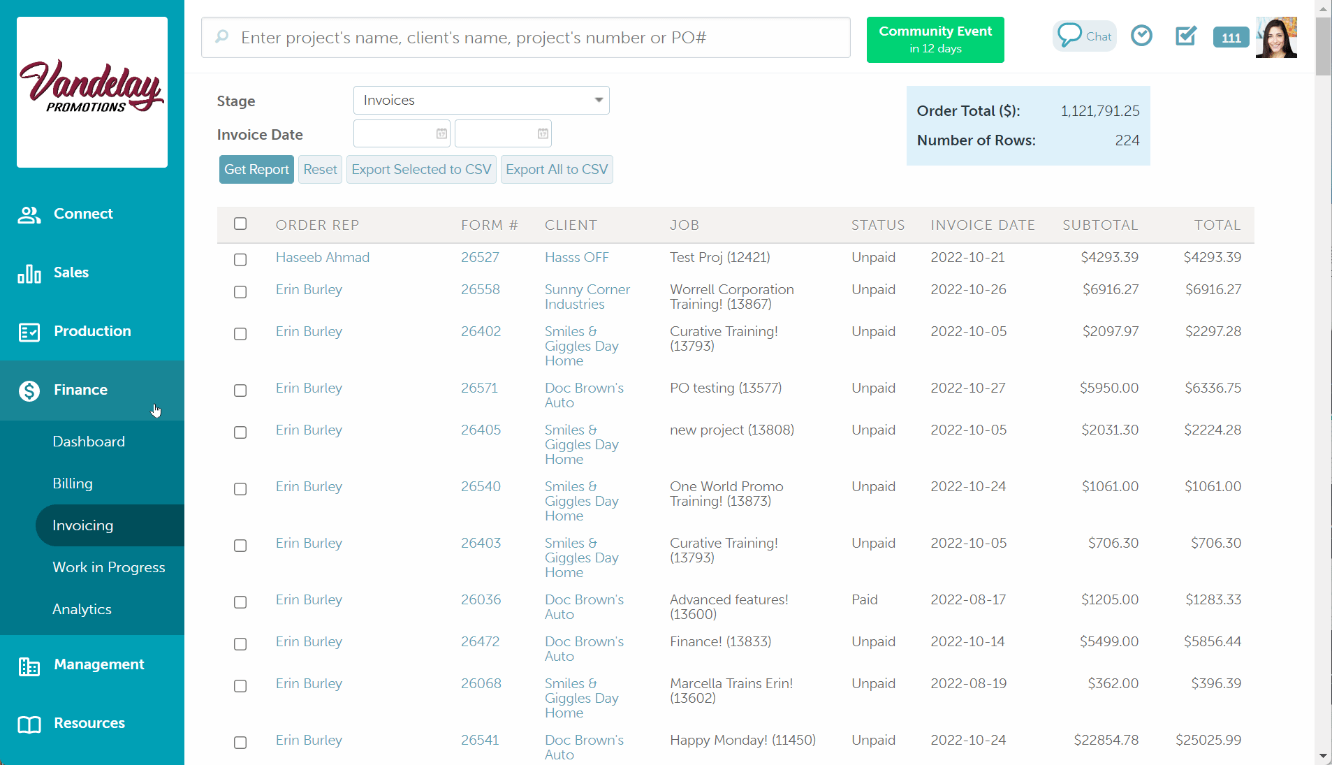 01_Export client invoices