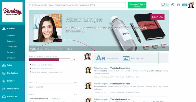 05_To post a note or a picture on your commonsku profile