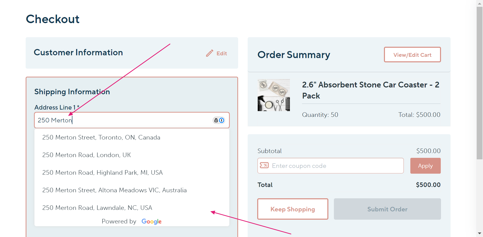 June 2024 - Address Validation in Pop-up Shops