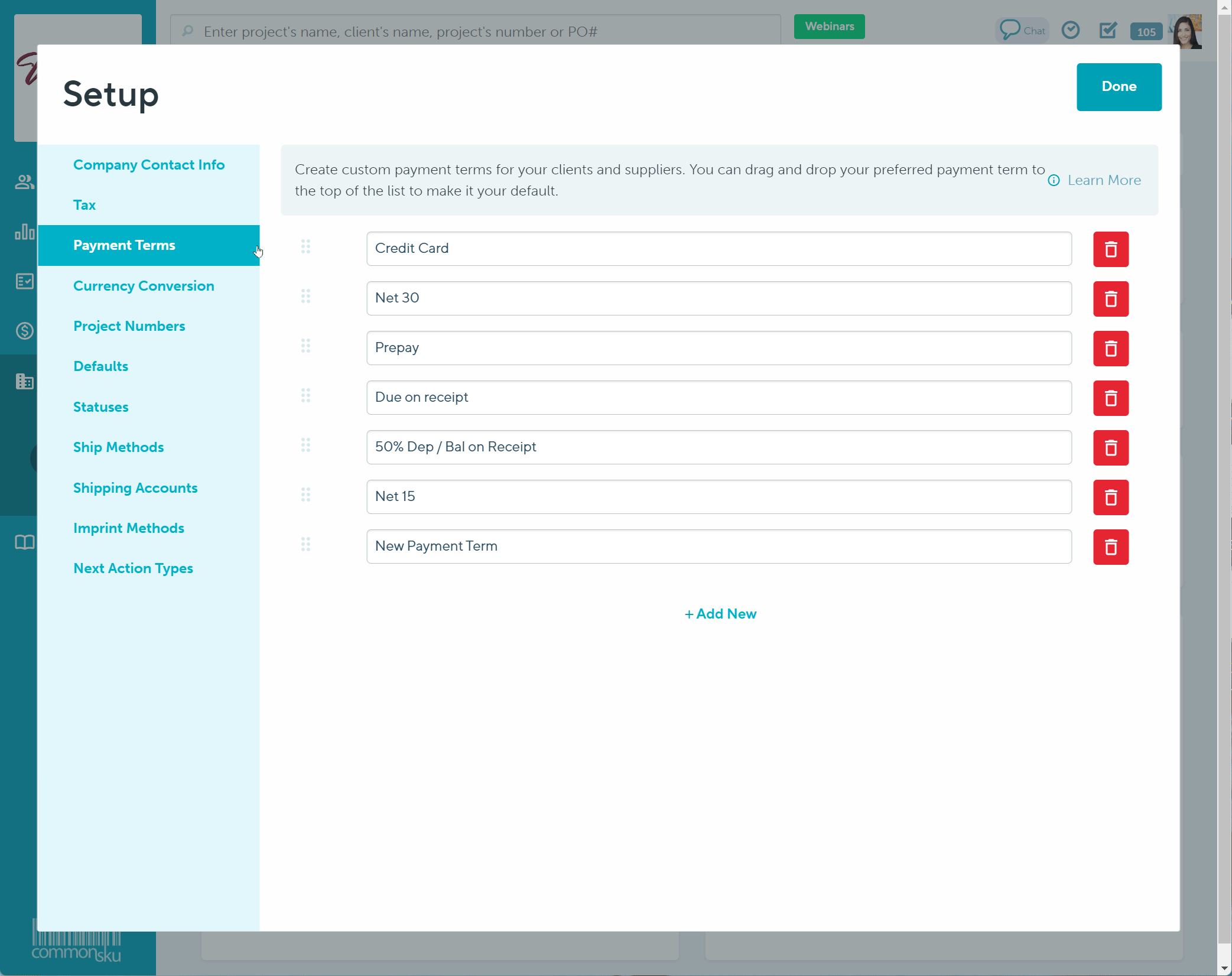 02_Editing payment terms