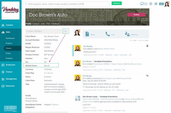 04_Assigning default payment terms to clients