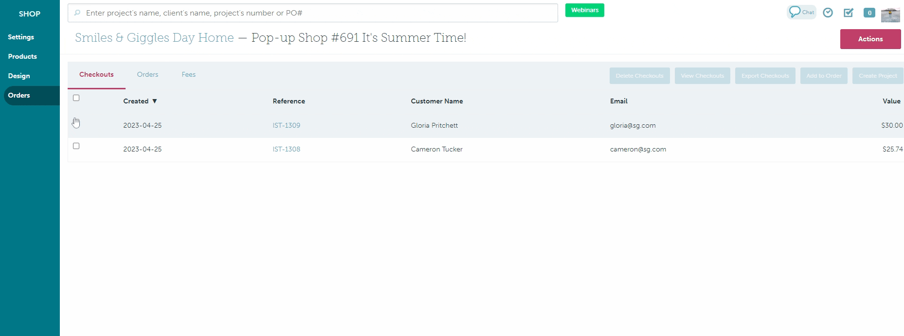 CheckoutsToNewProject