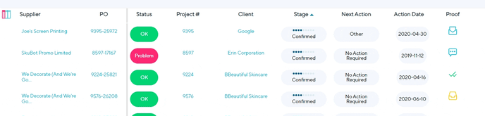 Drag and drop columns