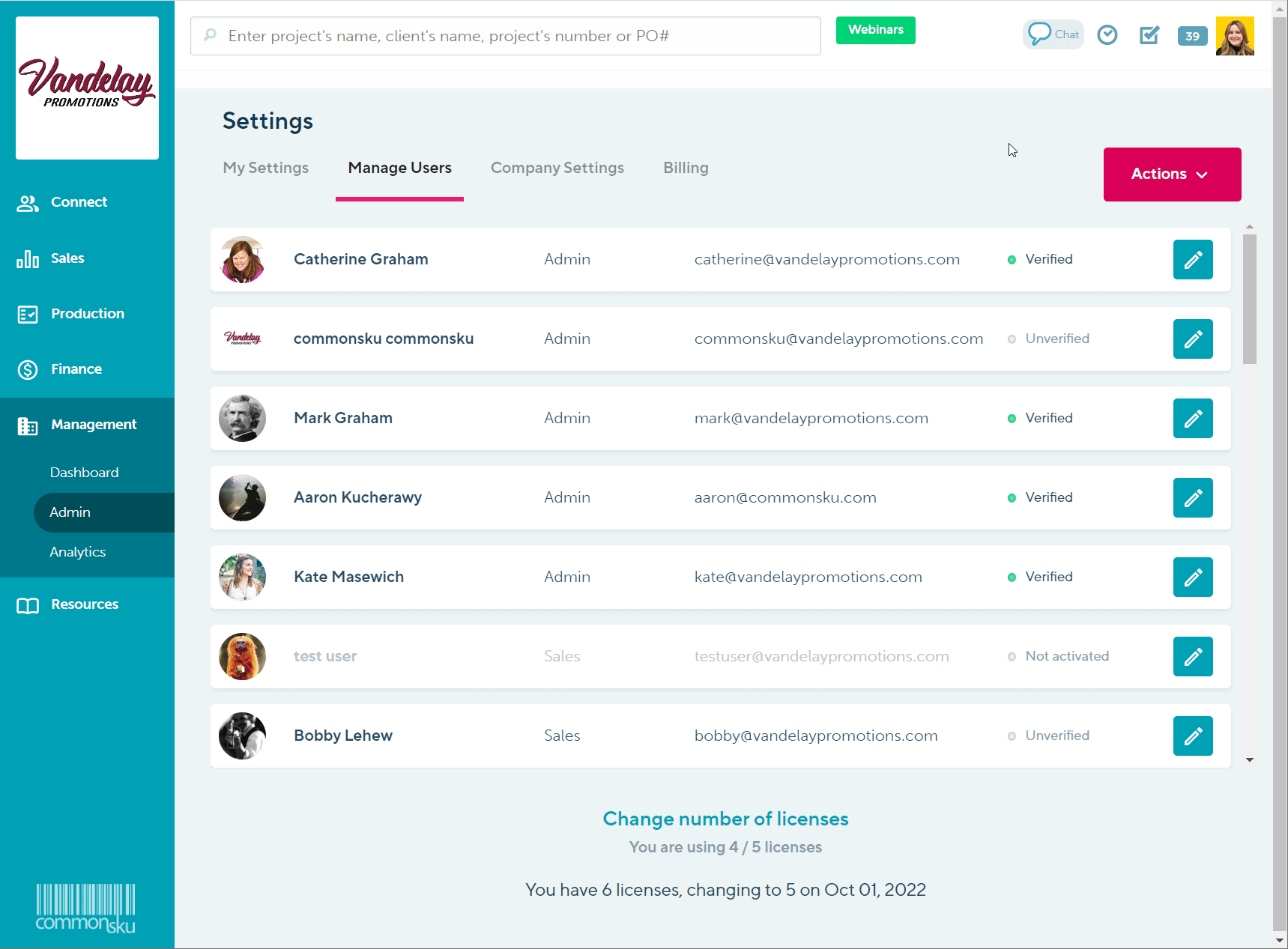 September 2022 - Updates to Admin settings and User Management