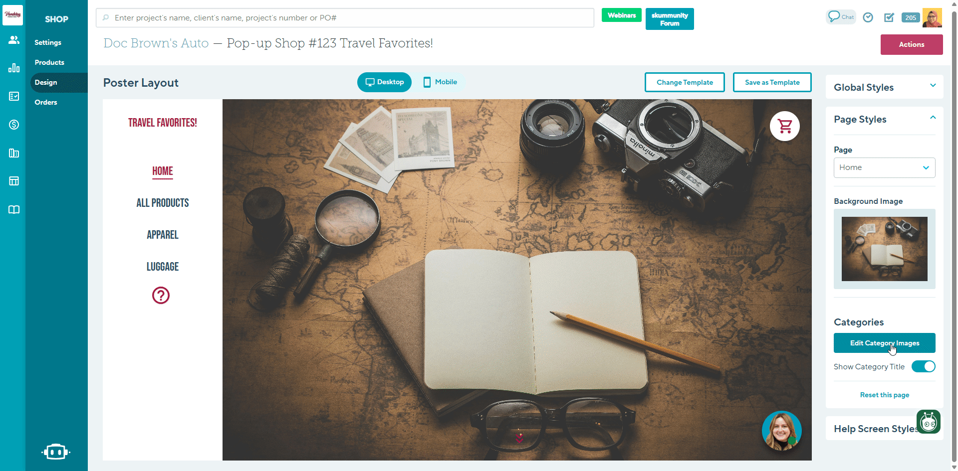 Use product images for category images