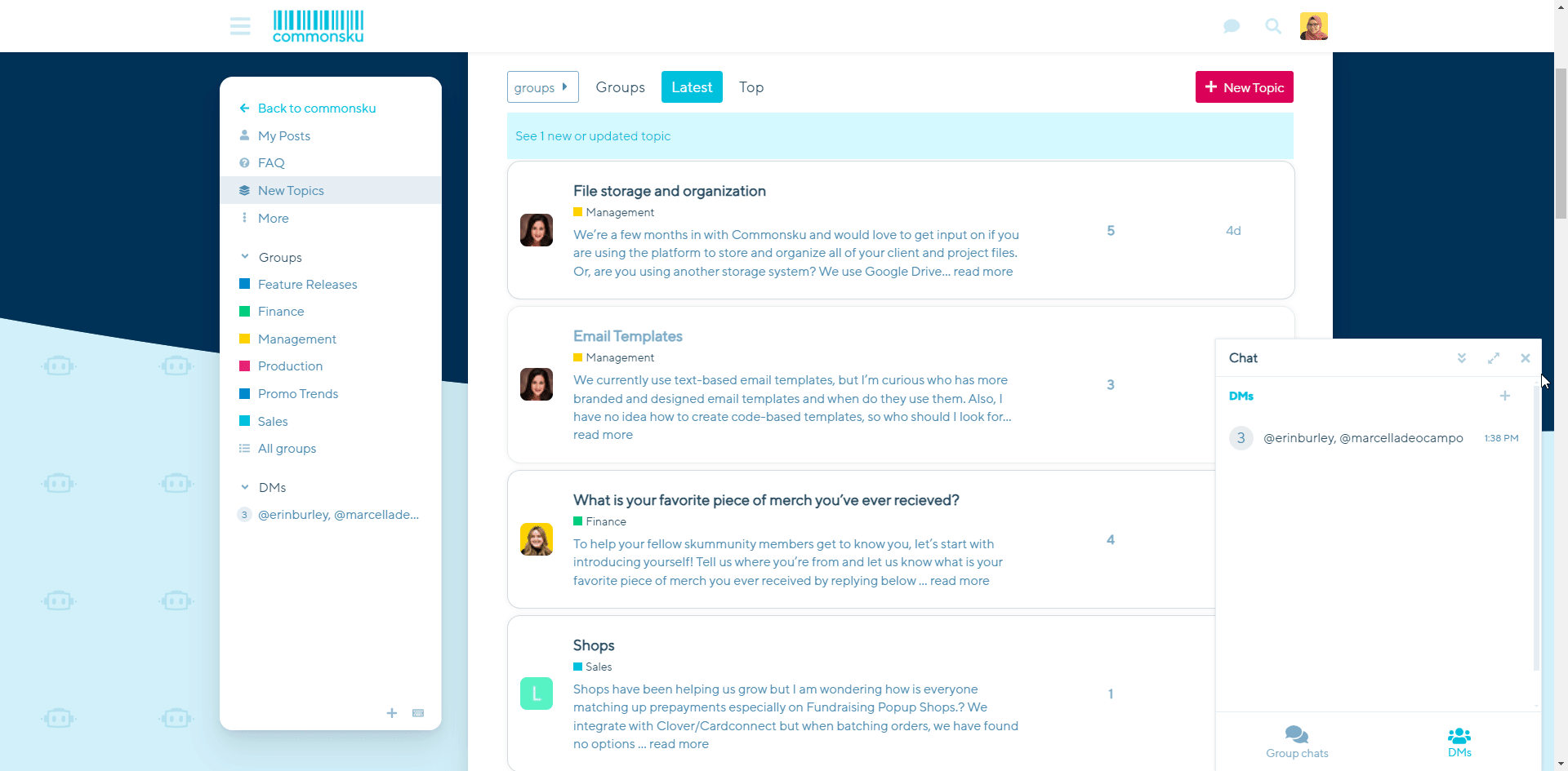 Skummunity forum 3-sending Direct message