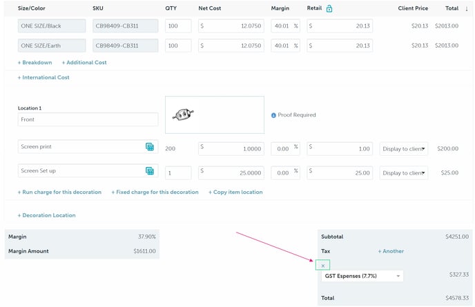 05_Remove or update the tax on an item or service