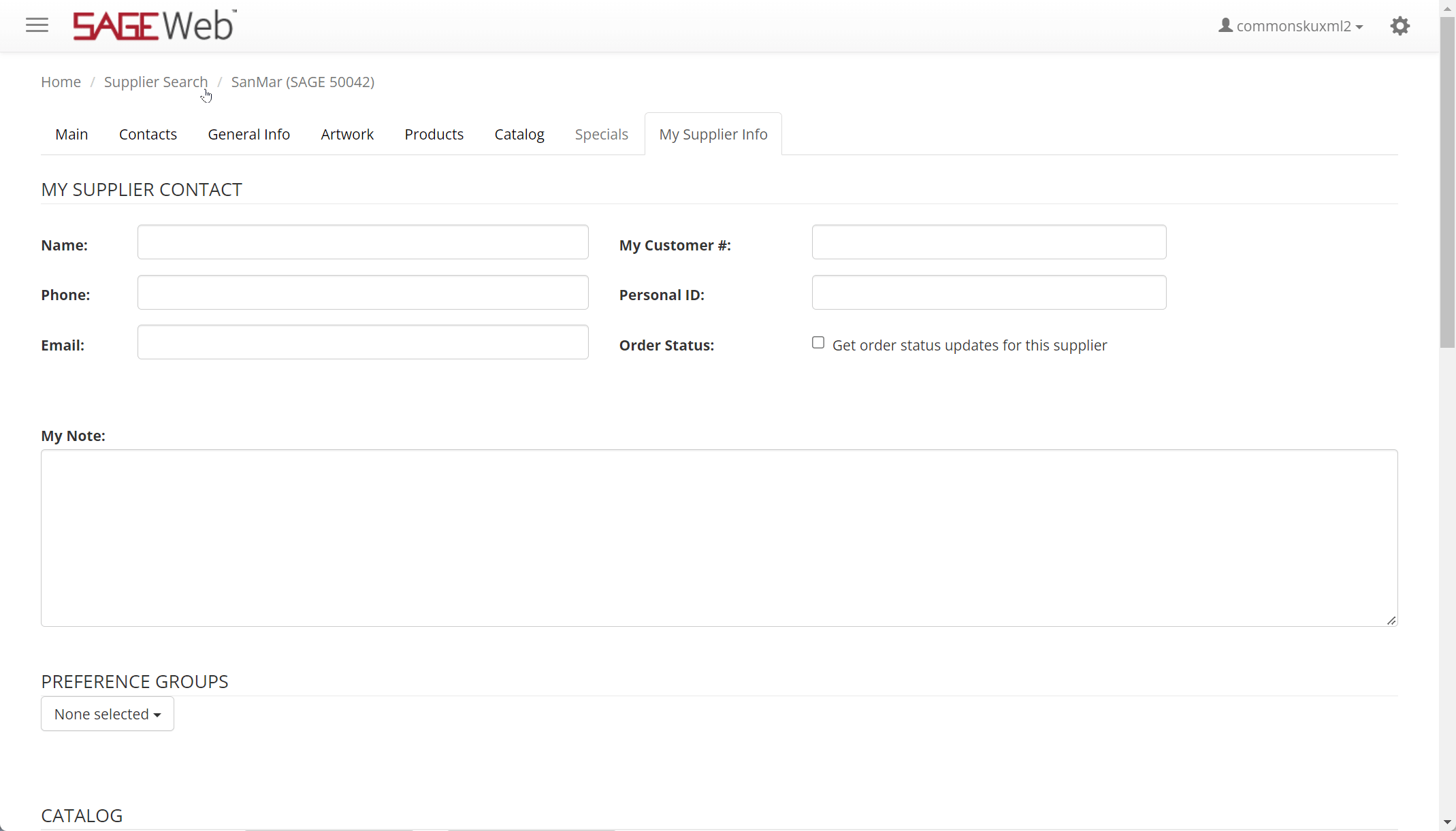 Assign Suppliers to Preference groups