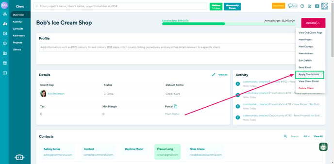 06_ApplyRemove a credit hold