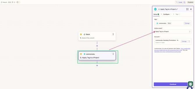 apply tag to project