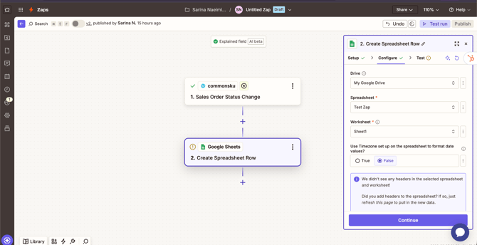 ConfigureGoogleSheet