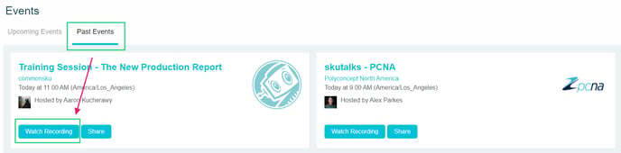 What are community events 4-Watchrecording