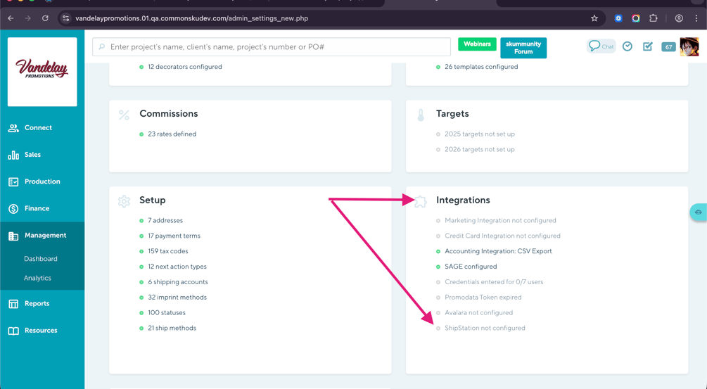 ShipStation Integration in commonsku
