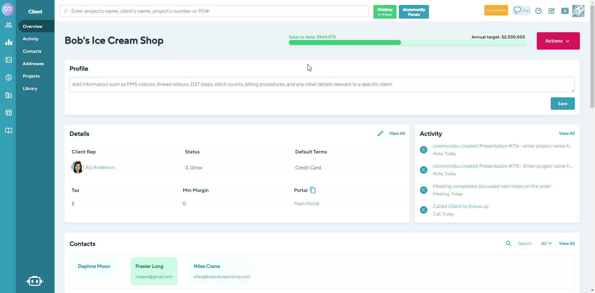 07_Create an estimate through a clients page
